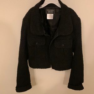 Cropped tweets jacket